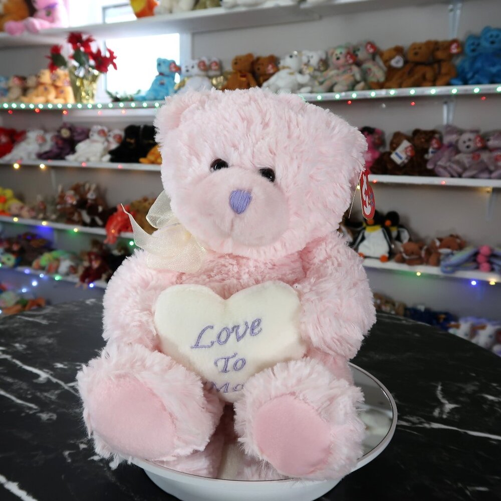 TY Beanie Buddy - Love to‎ Mom (Mother's Day Bear) | MWMT Mint Tags | Retired